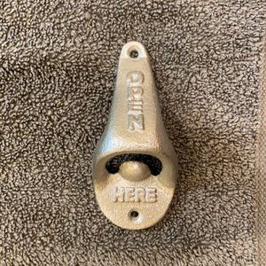 Cast iron wall bottle opener NWOT